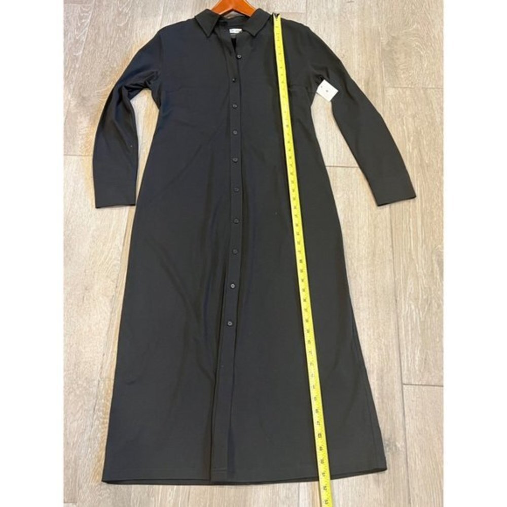NWOT SAMSØE SAMSØE Cassi Long Sleeve BlackOrganic Cotton Shirtdress SIZE L - Picture 8 of 11